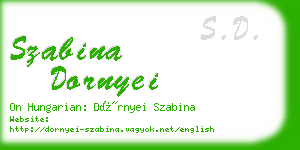 szabina dornyei business card